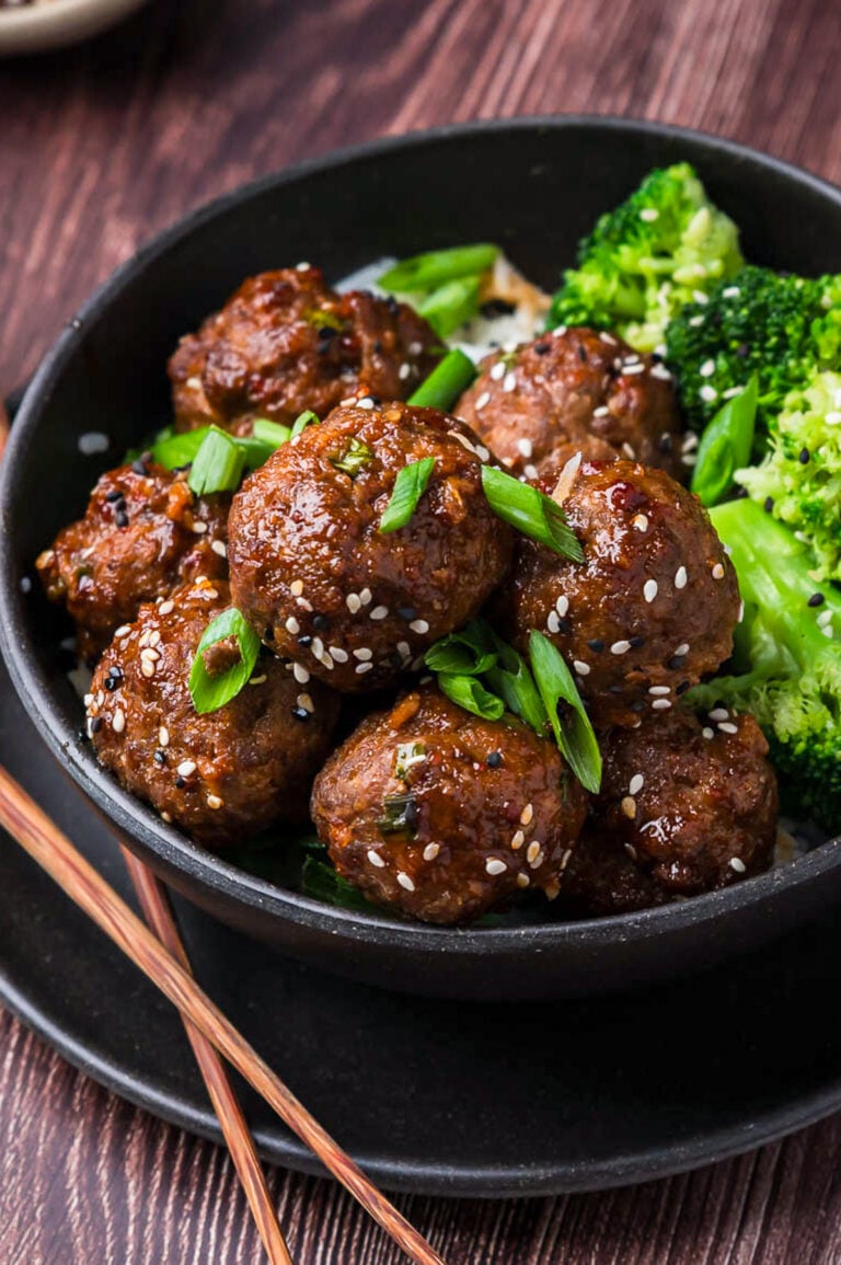 Sticky Glazed Asian Meatballs Recipe