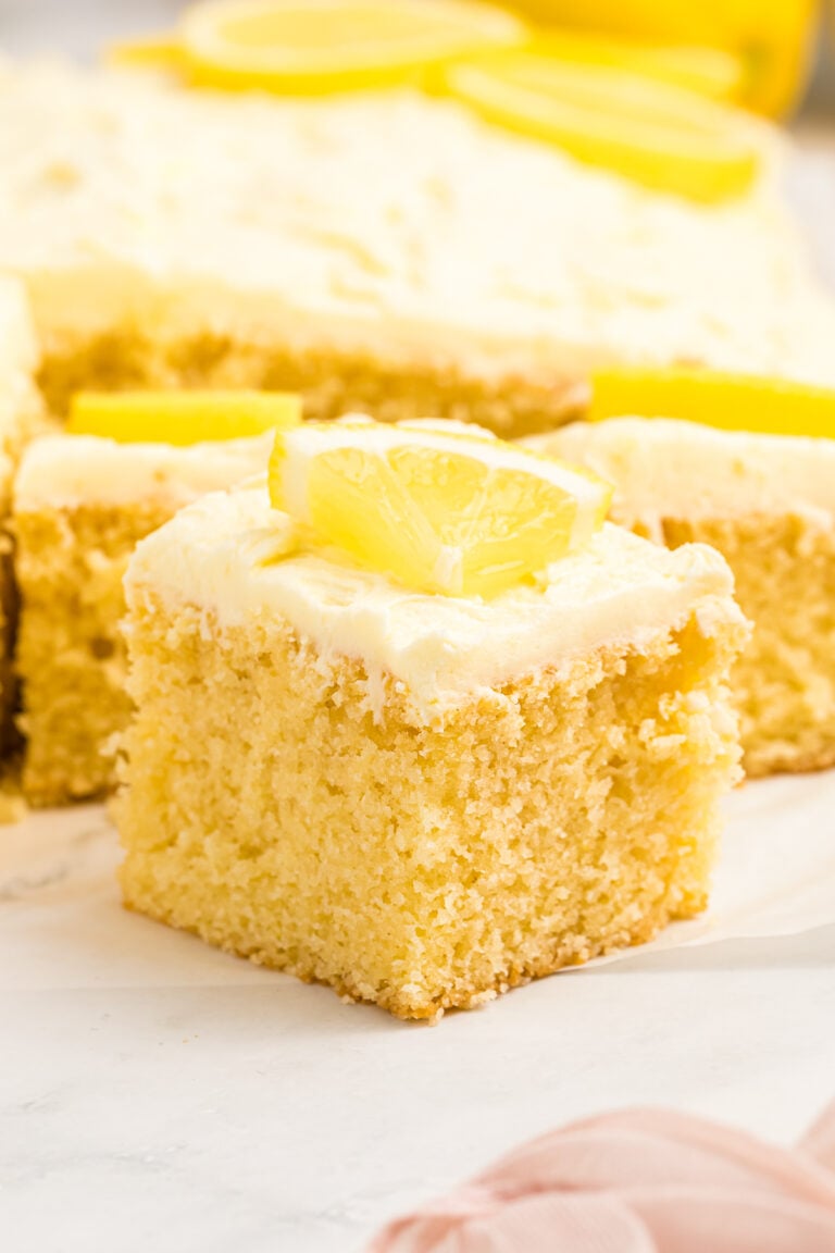 Best Lemon Cake with Lemon Buttercream Frosting
