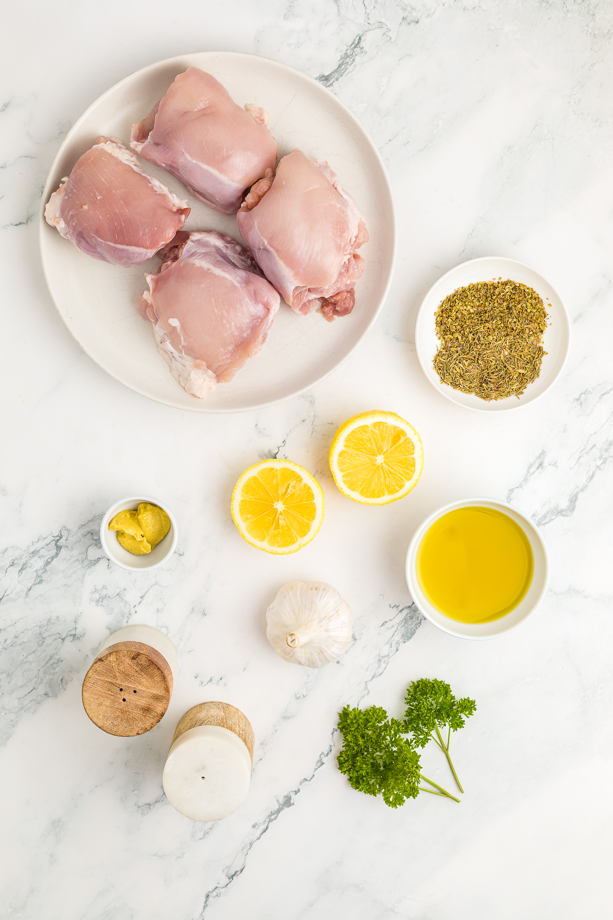 ingredients needed to make Marinaded Chicken Thighs