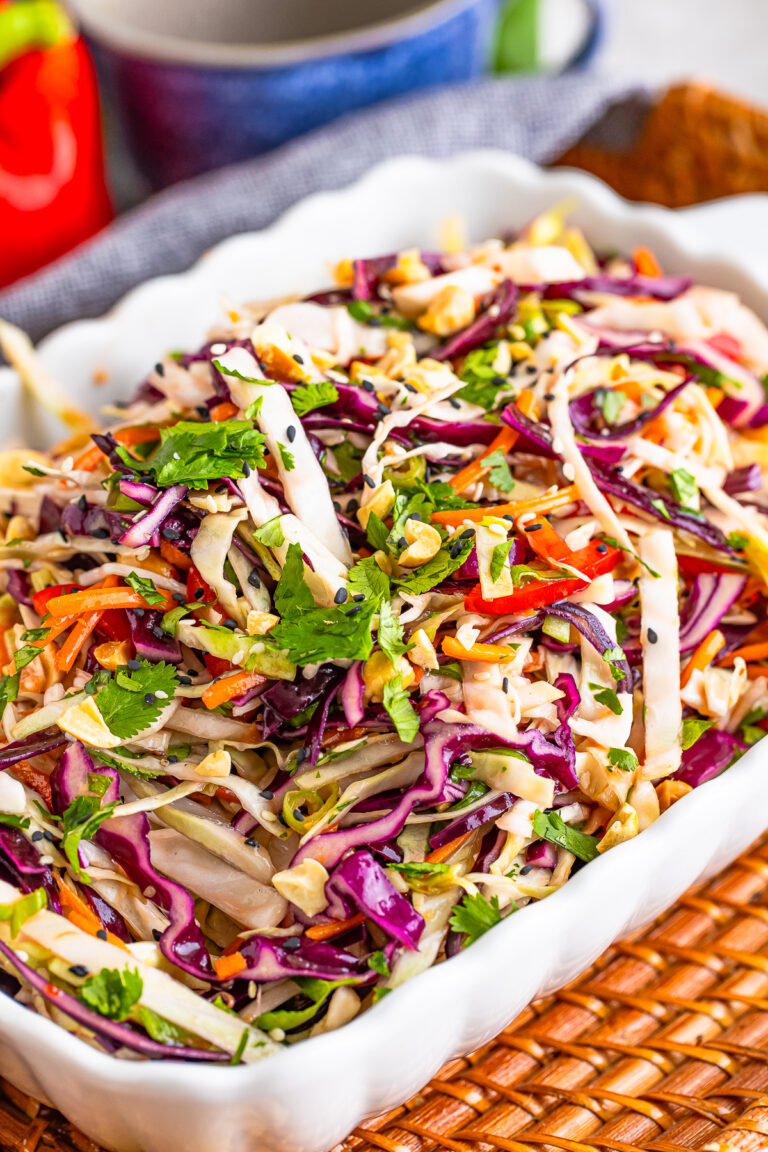 Asian Slaw Recipe with Sweet & Savory Dressing