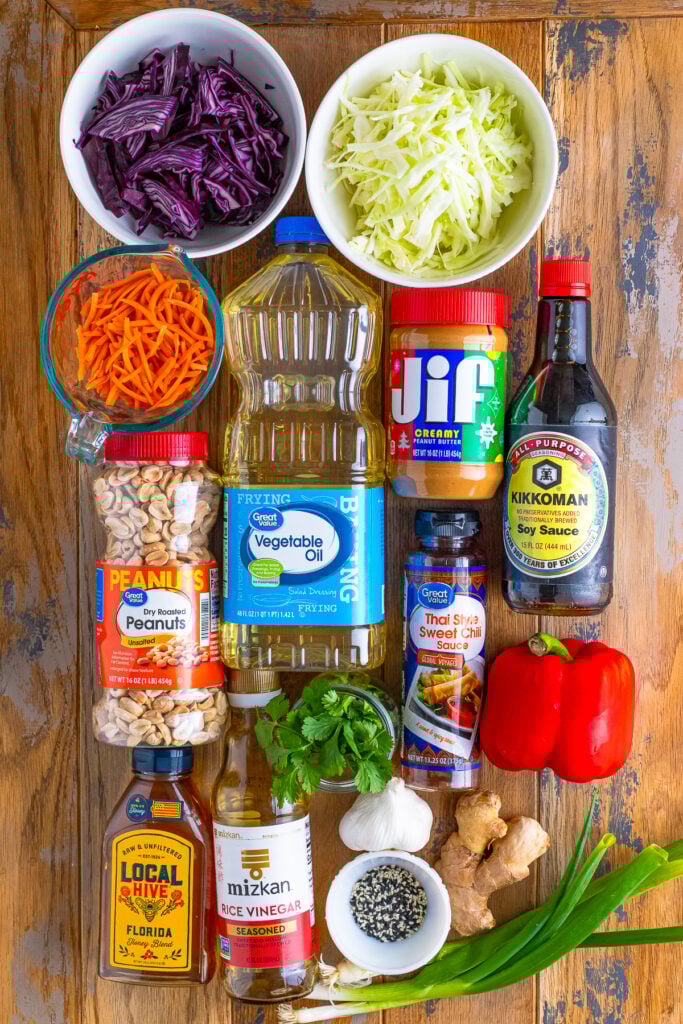 ingredients needed to make Asian Slaw Recipe