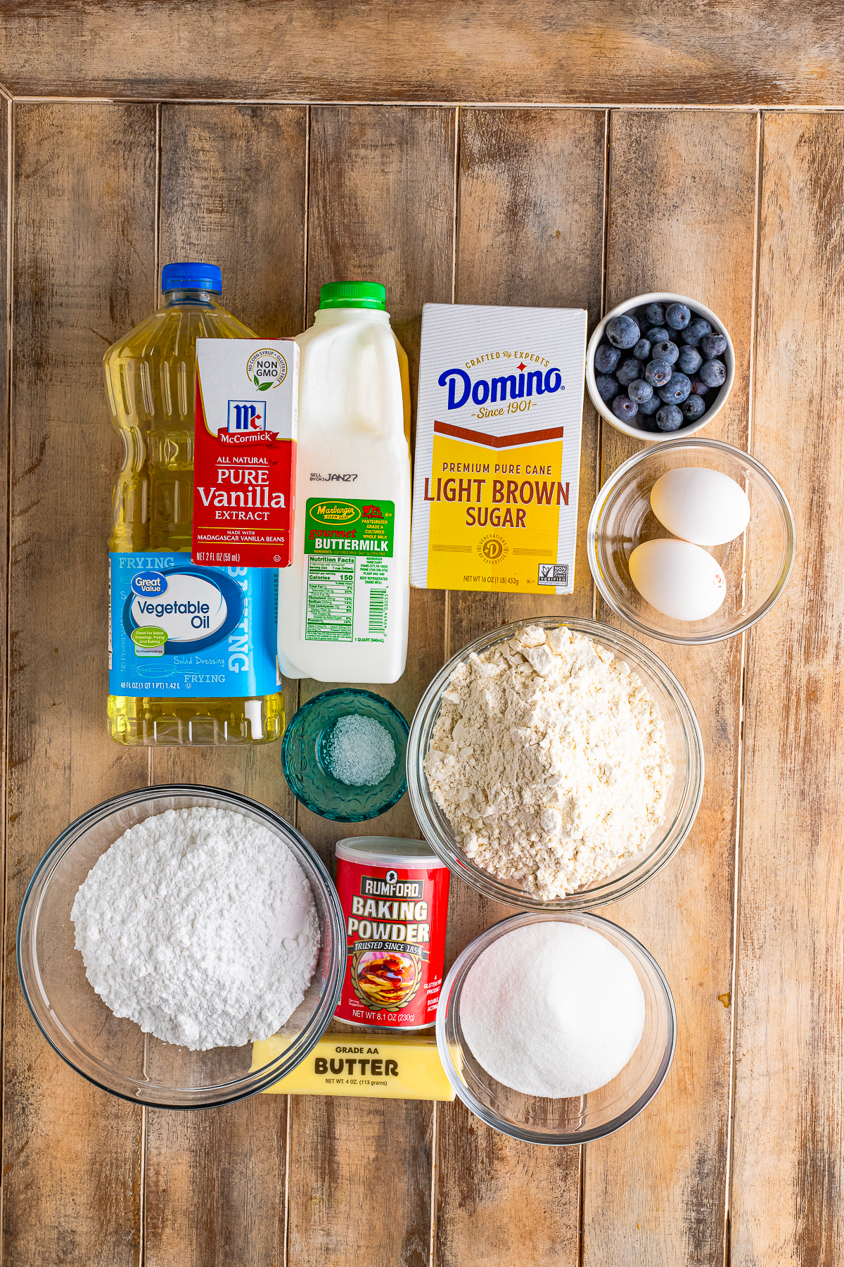 ingredients needed to make Blueberry Cake