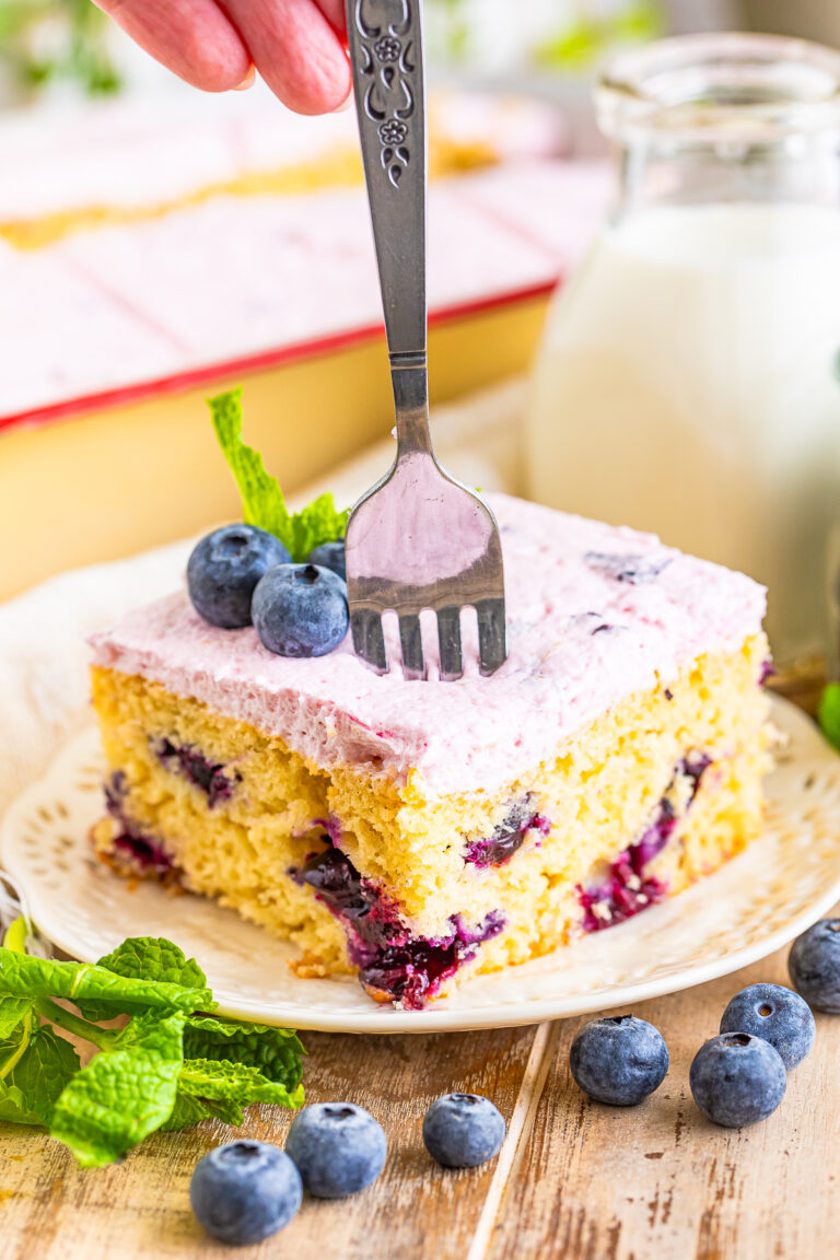 Blueberry Cake Recipe with Blueberry Frosting