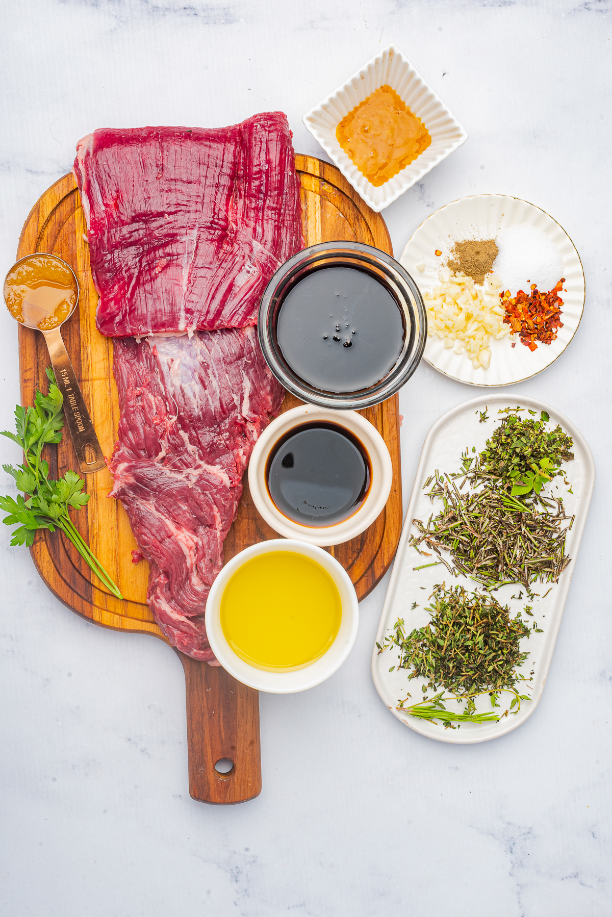 ingredients needed to make Flank Steak Marinade