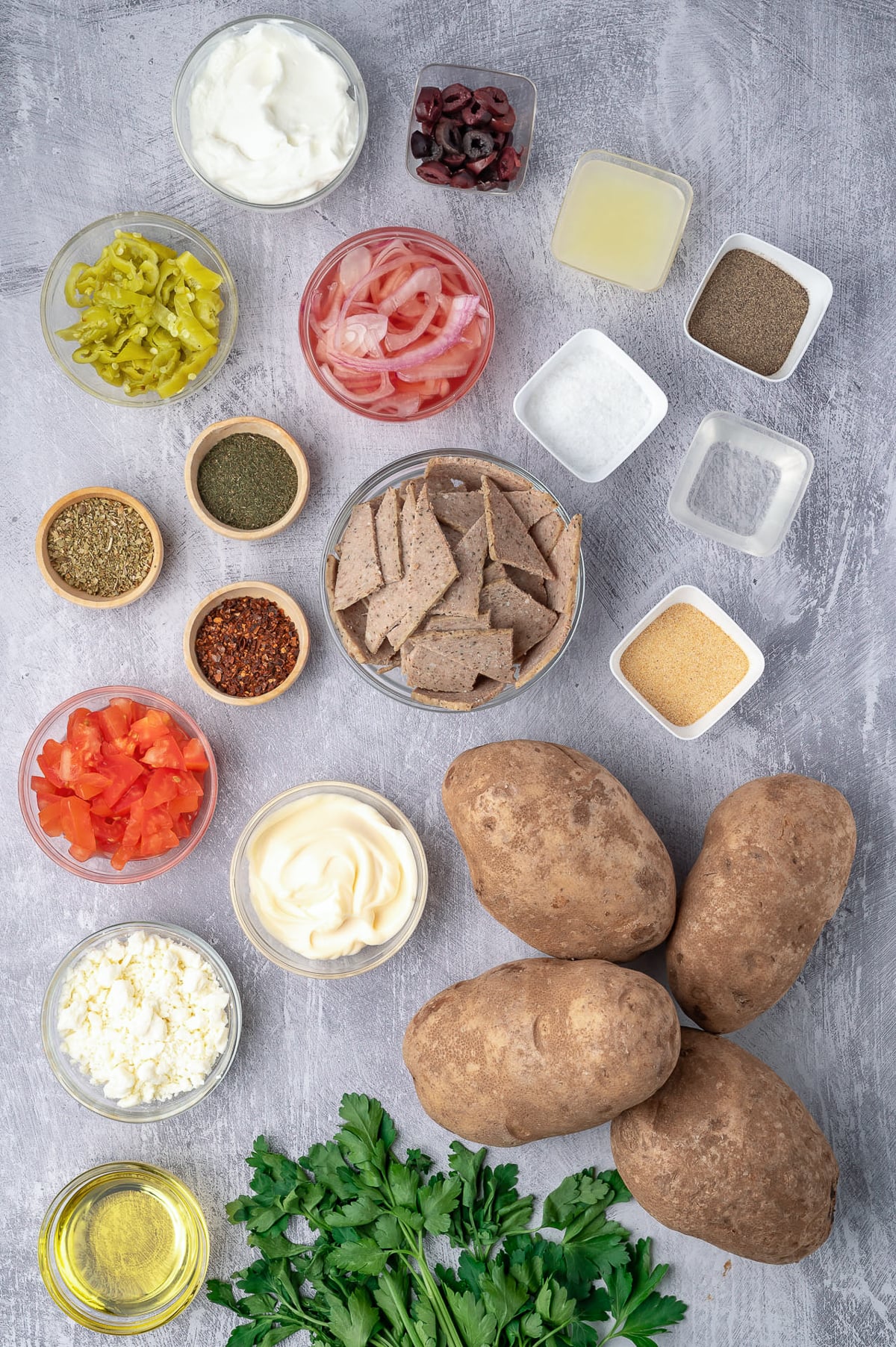 ingredients needed to make Greek Fries