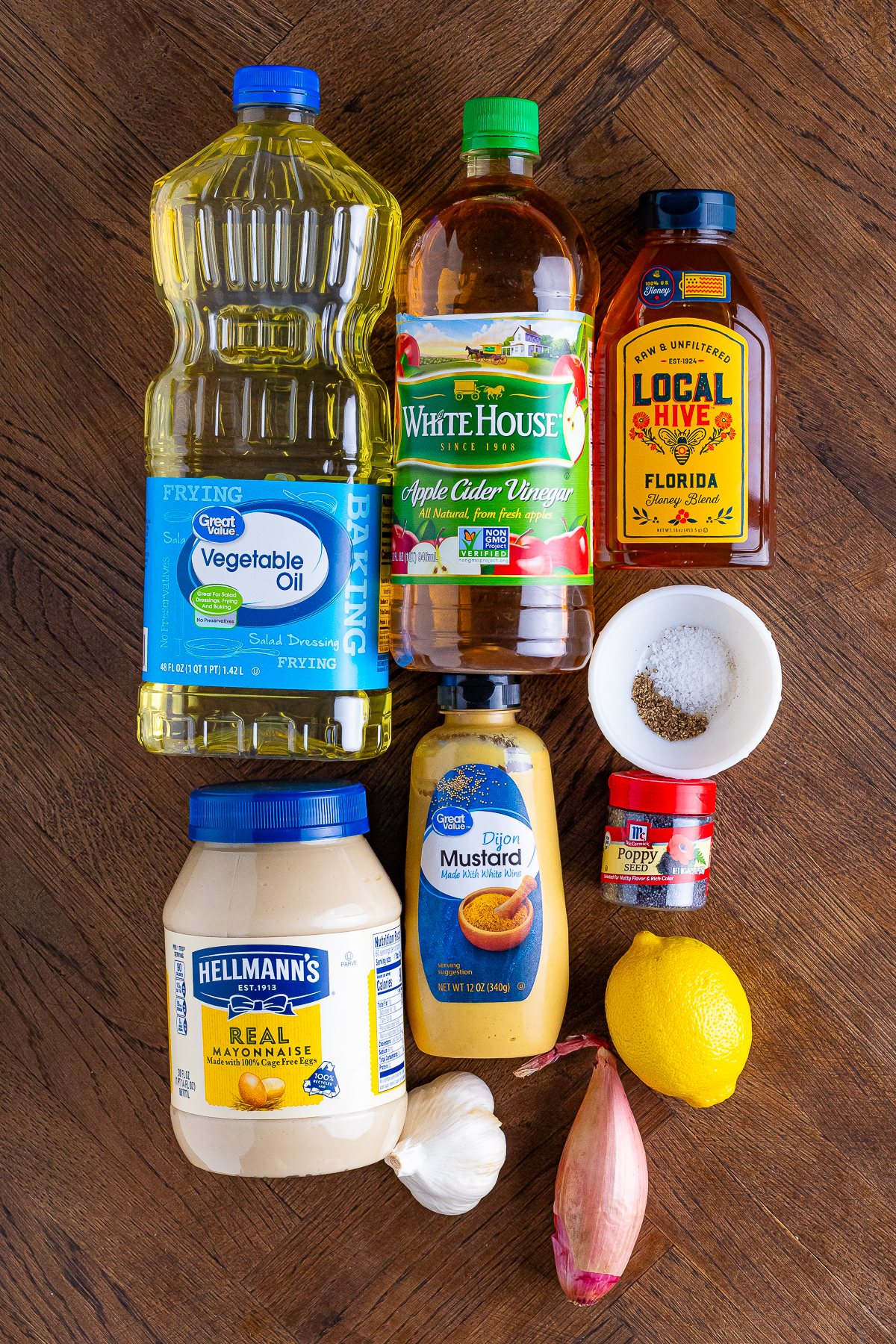 ingredients needed to make Poppy Seed Dressing