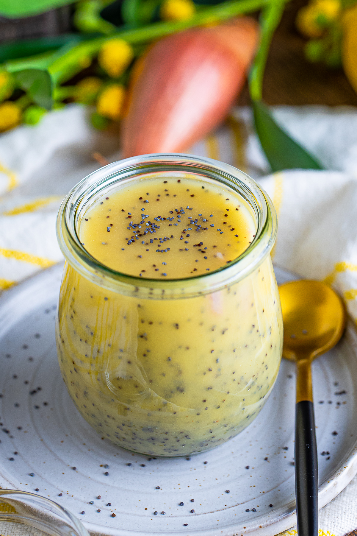 Poppy Seed Dressing in a small jar