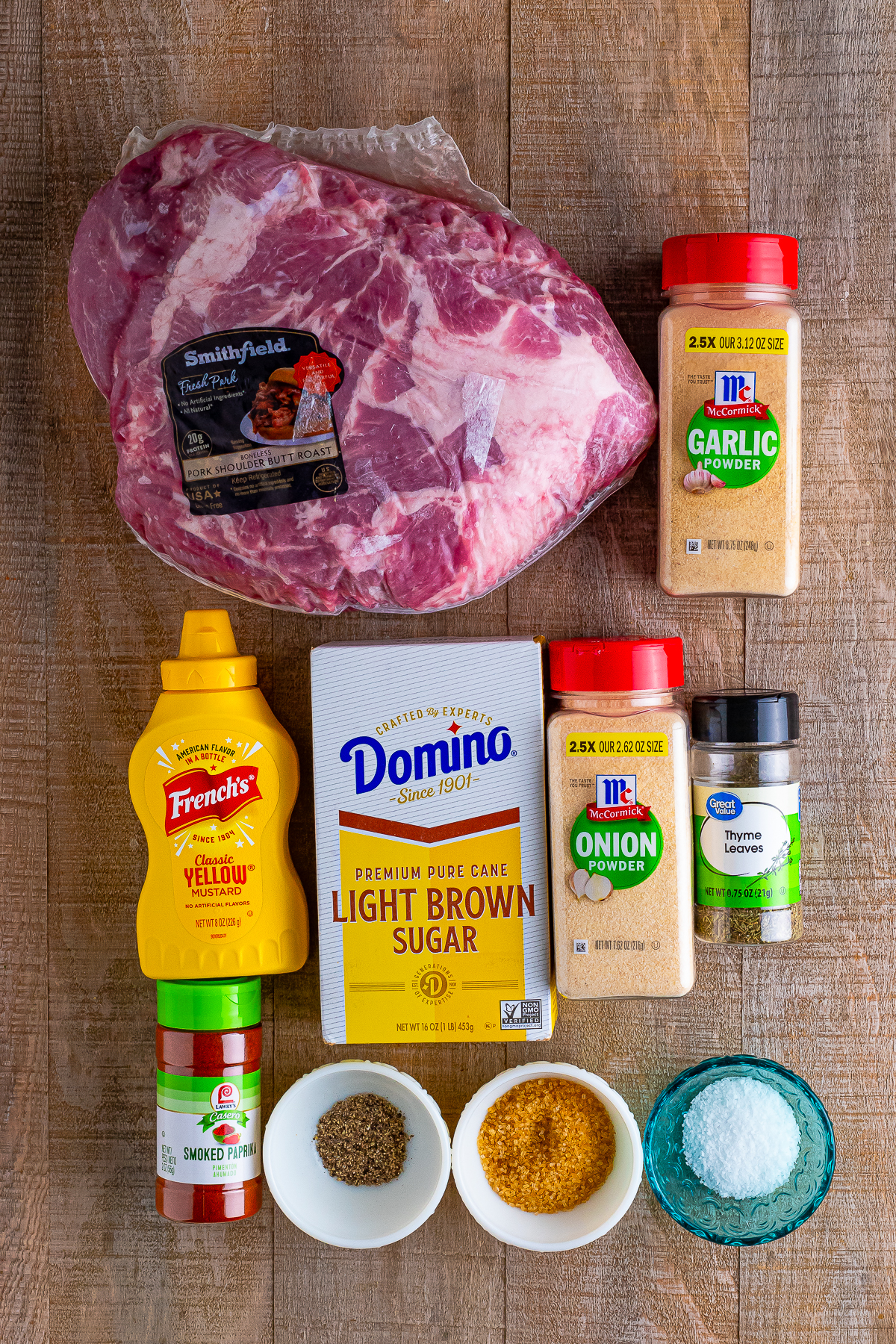 ingredients needed to make Pulled Pork