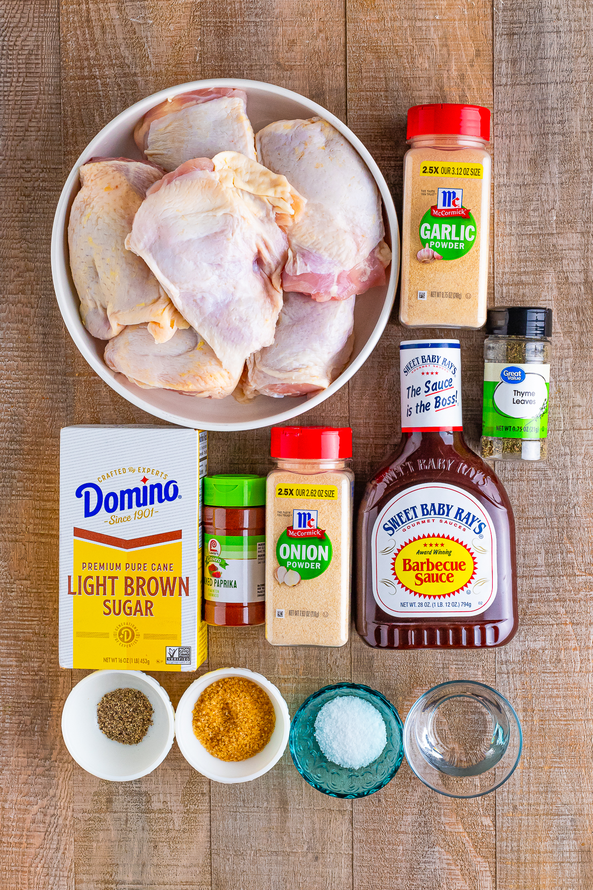 ingredients needed to make Smoked Chicken Thighs