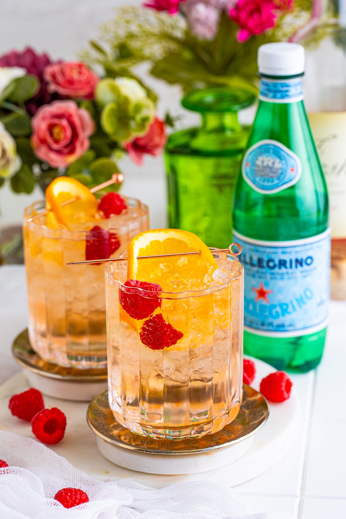 two Spritzer on coasters