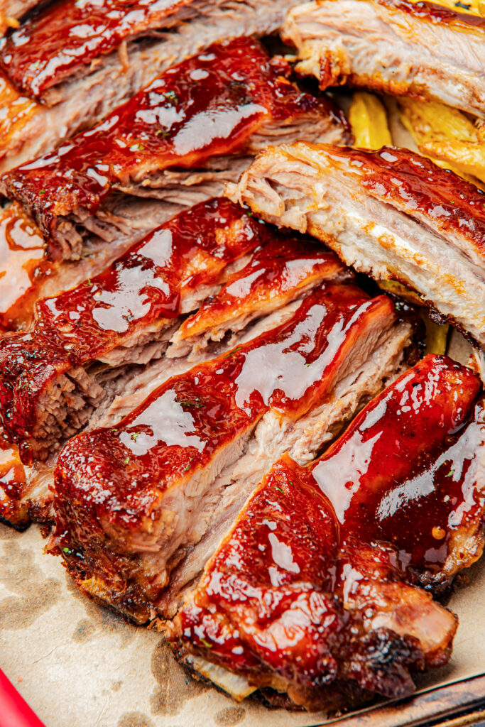 St Louis Ribs cut on s tray