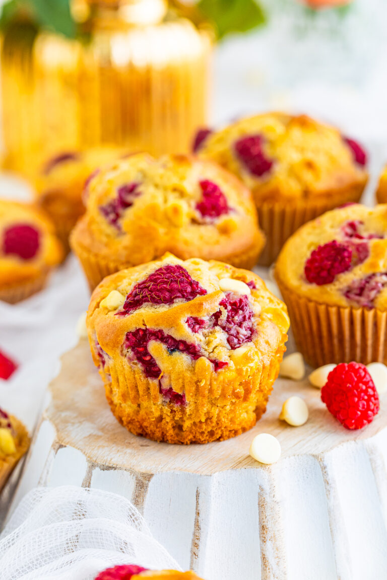 White Chocolate and Raspberry Muffins