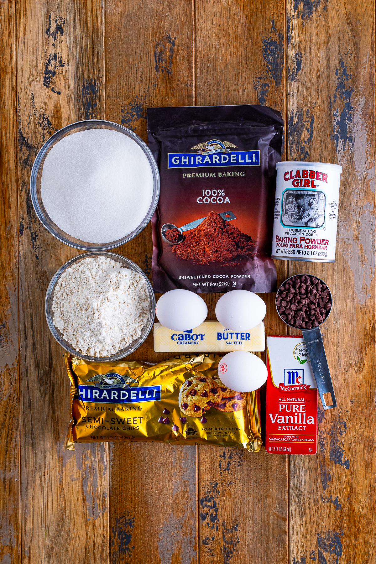 ingredients needed to make 2 Bite Brownies