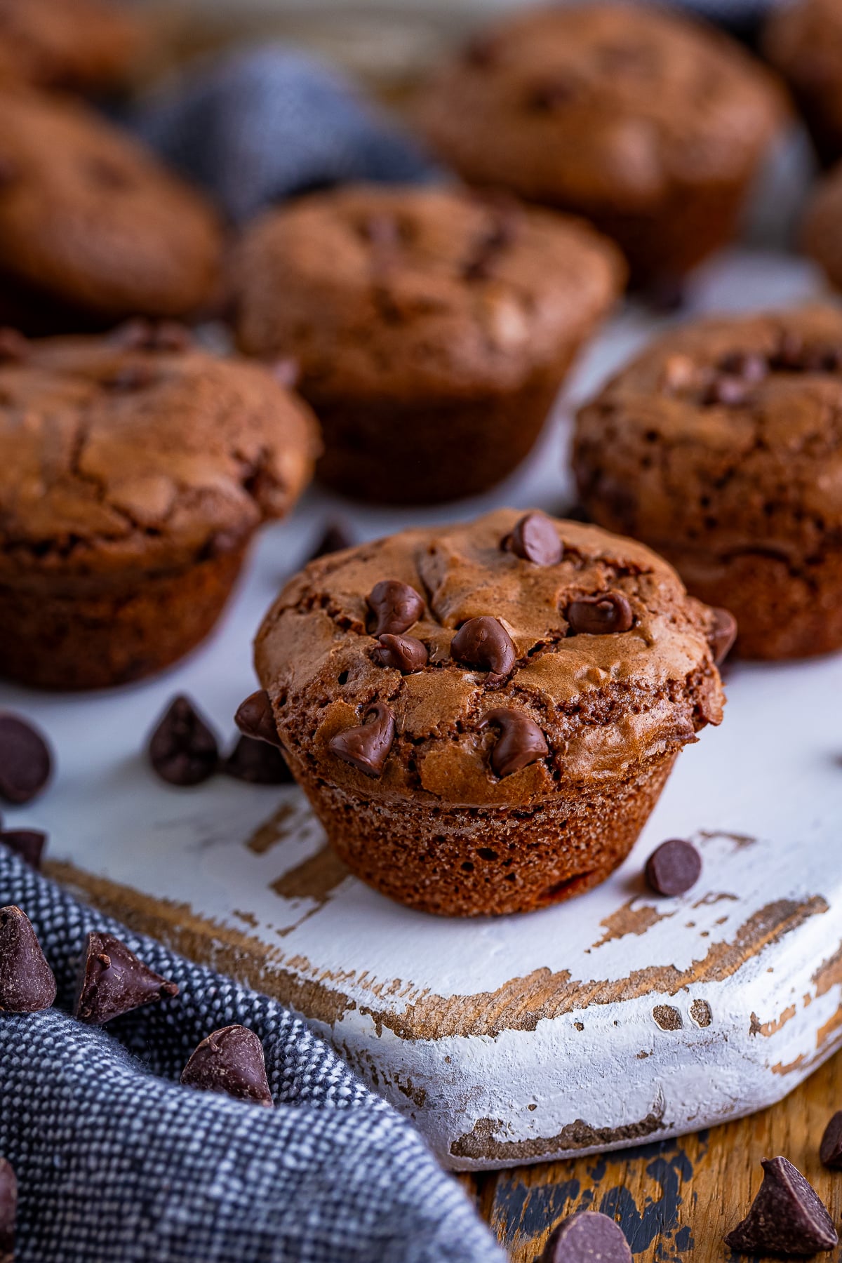 2 Bite Brownies served on a white board