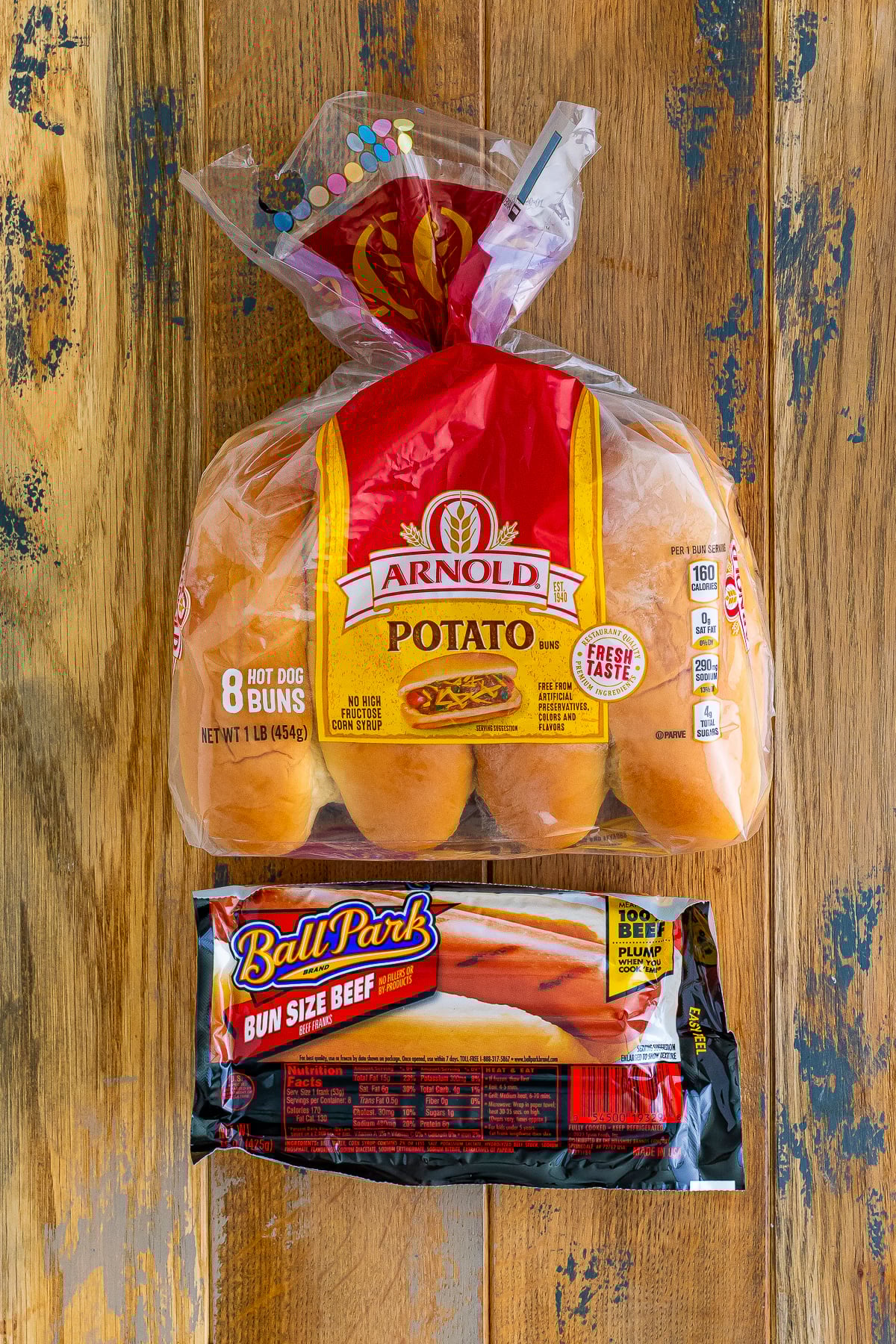 ingredients needed to make Air Fry Hot Dogs