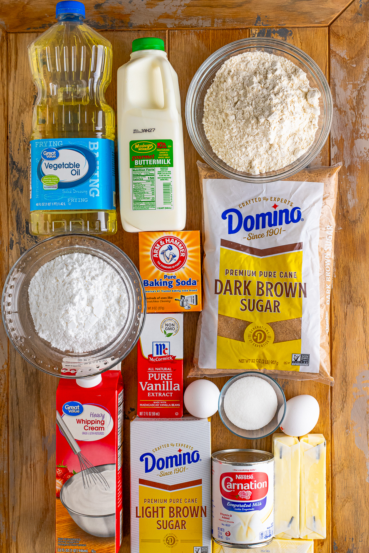 ingredients needed to make Caramel Cake