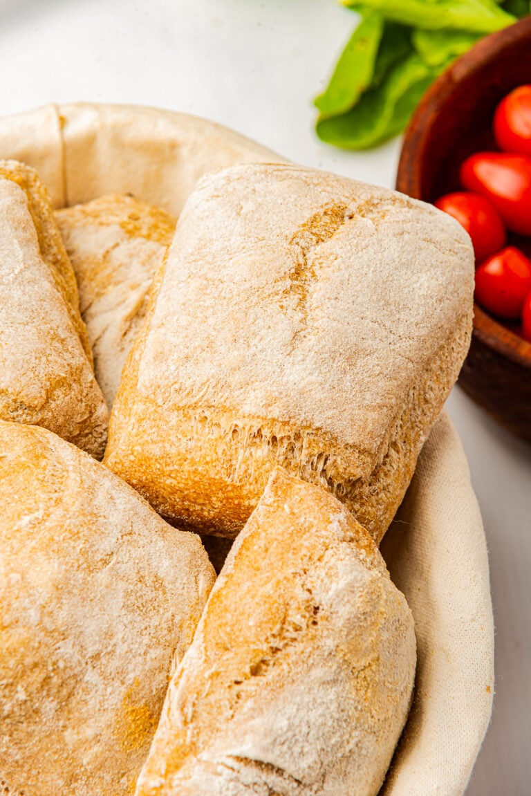Homemade Ciabatta Bread Rolls Recipe