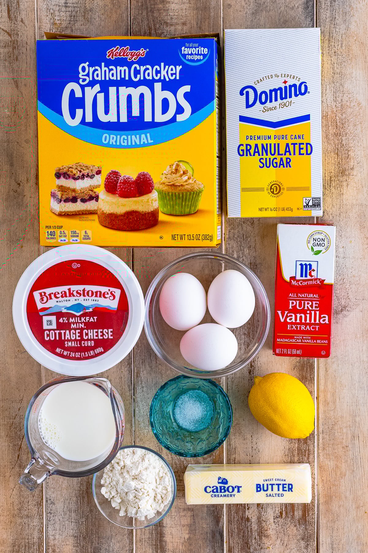 ingredients needed to make Cottage Cheese Cake