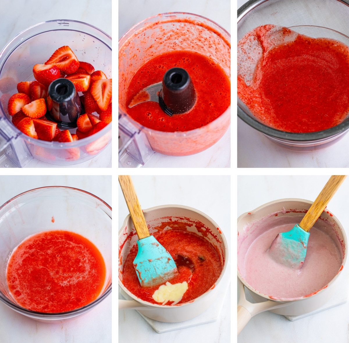 how to make the puree for Strawberry ice cream