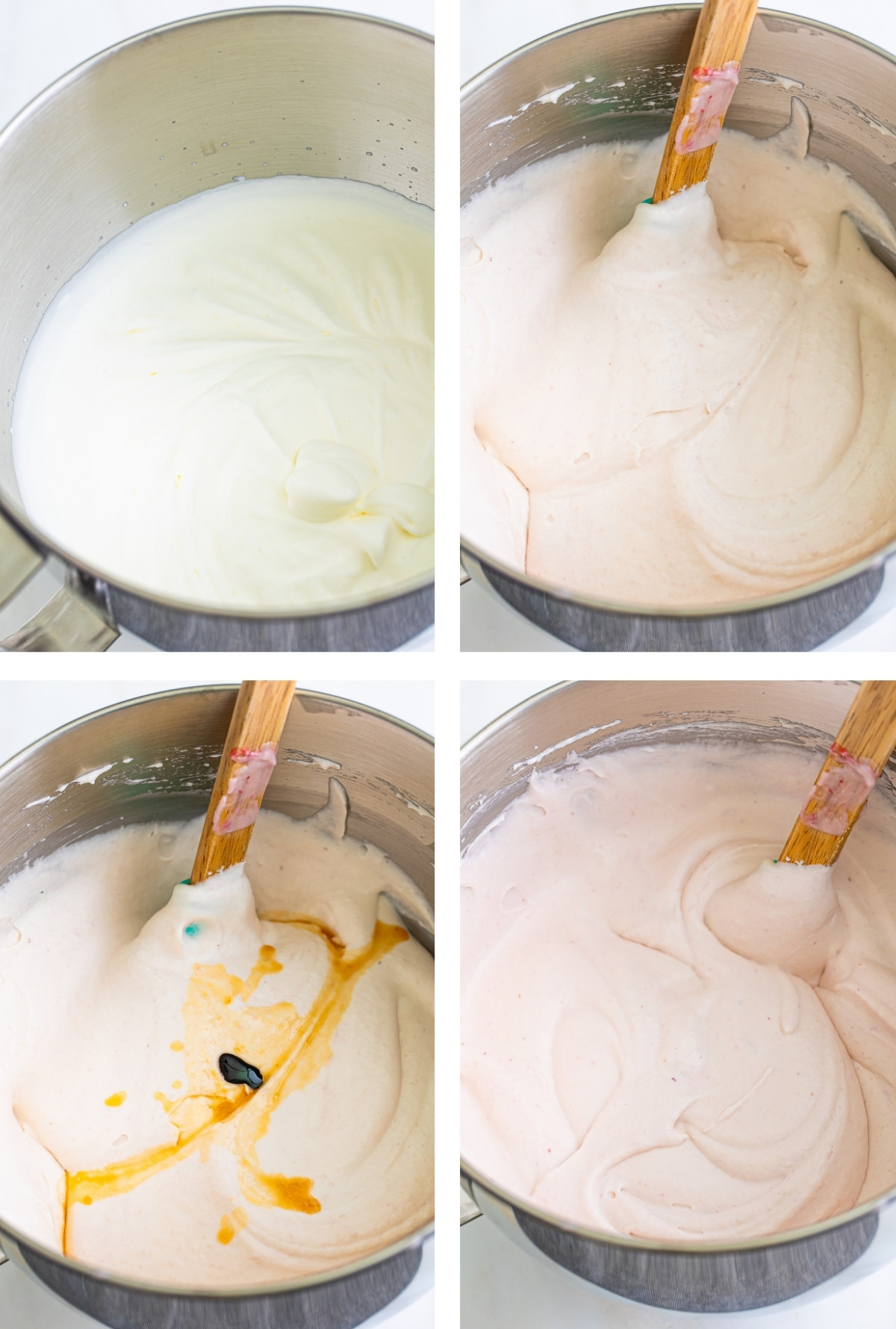 how to make the final steps for Strawberry ice cream