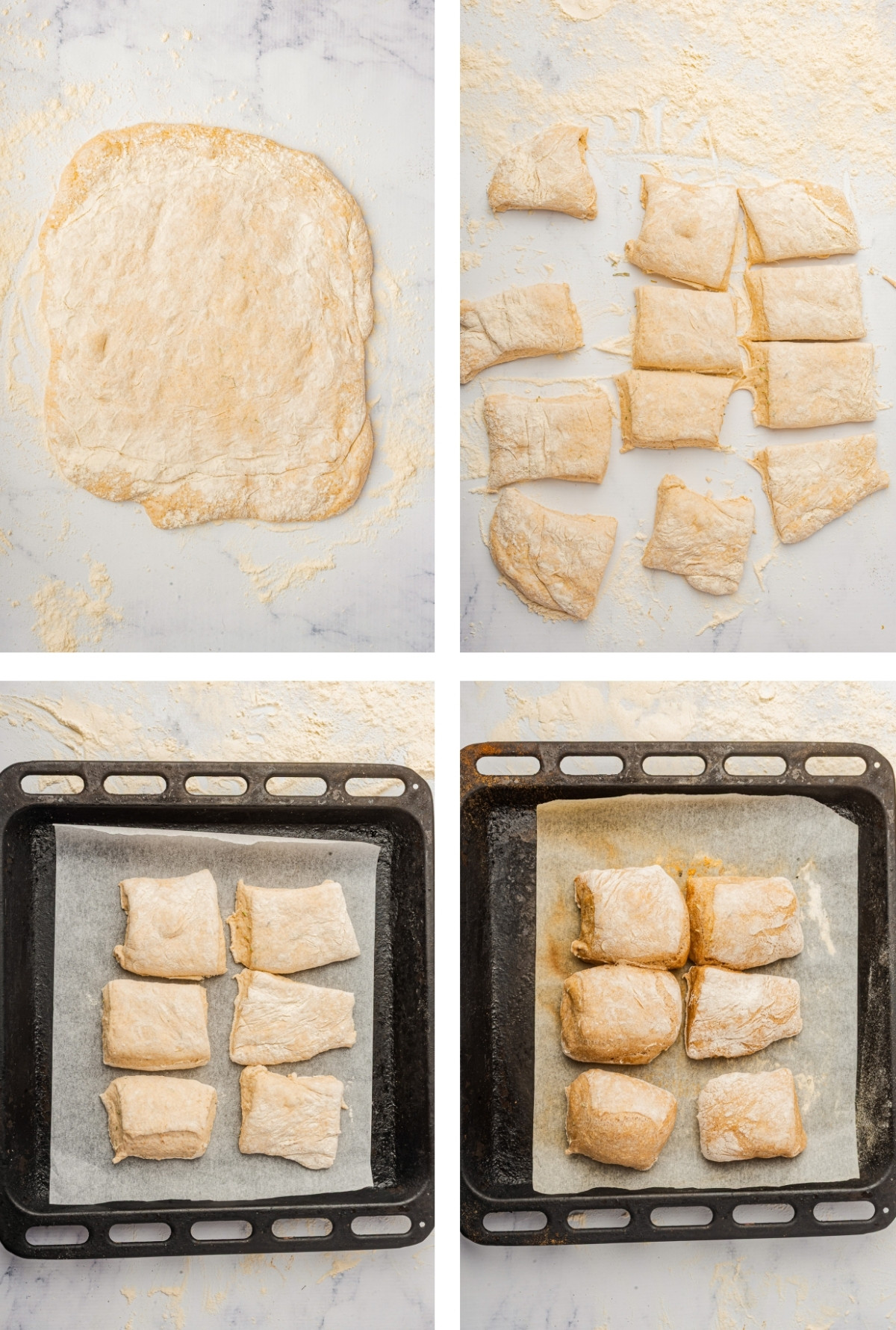 how to form and bake Ciabatta Bread Rolls