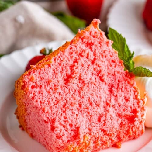Strawberry Angel Food Cake Recipe - This Silly Girl's Kitchen