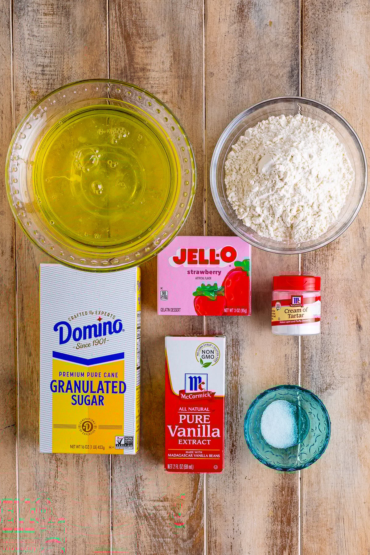 ingredients needed to make Strawberry Angel Food Cake