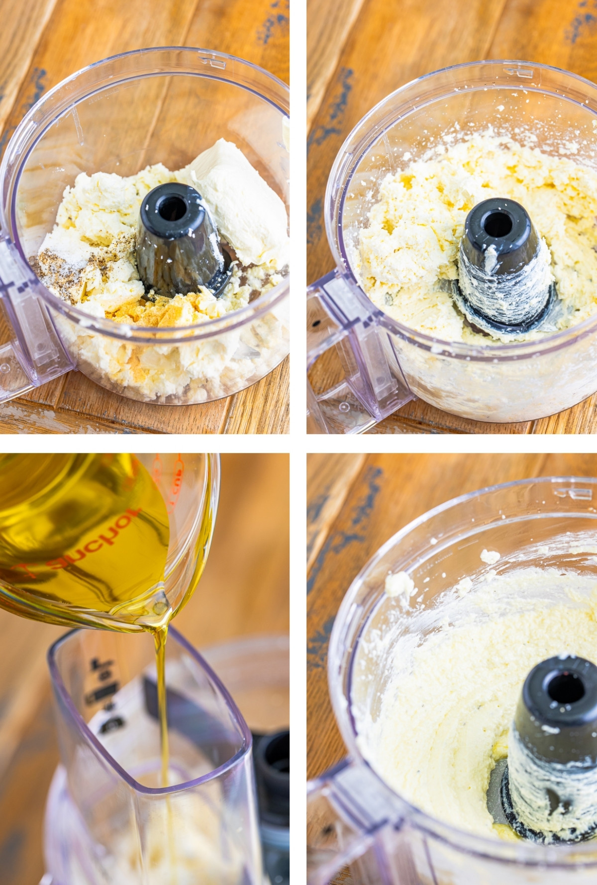 collage of images showing how to make Whipped Feta Cheese
