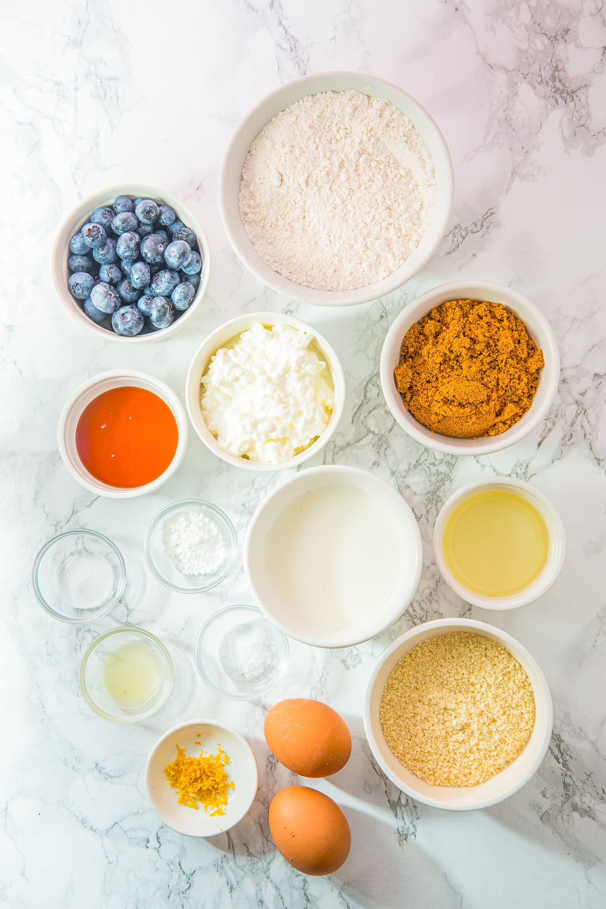 ingredients needed to make cottage cheese muffins