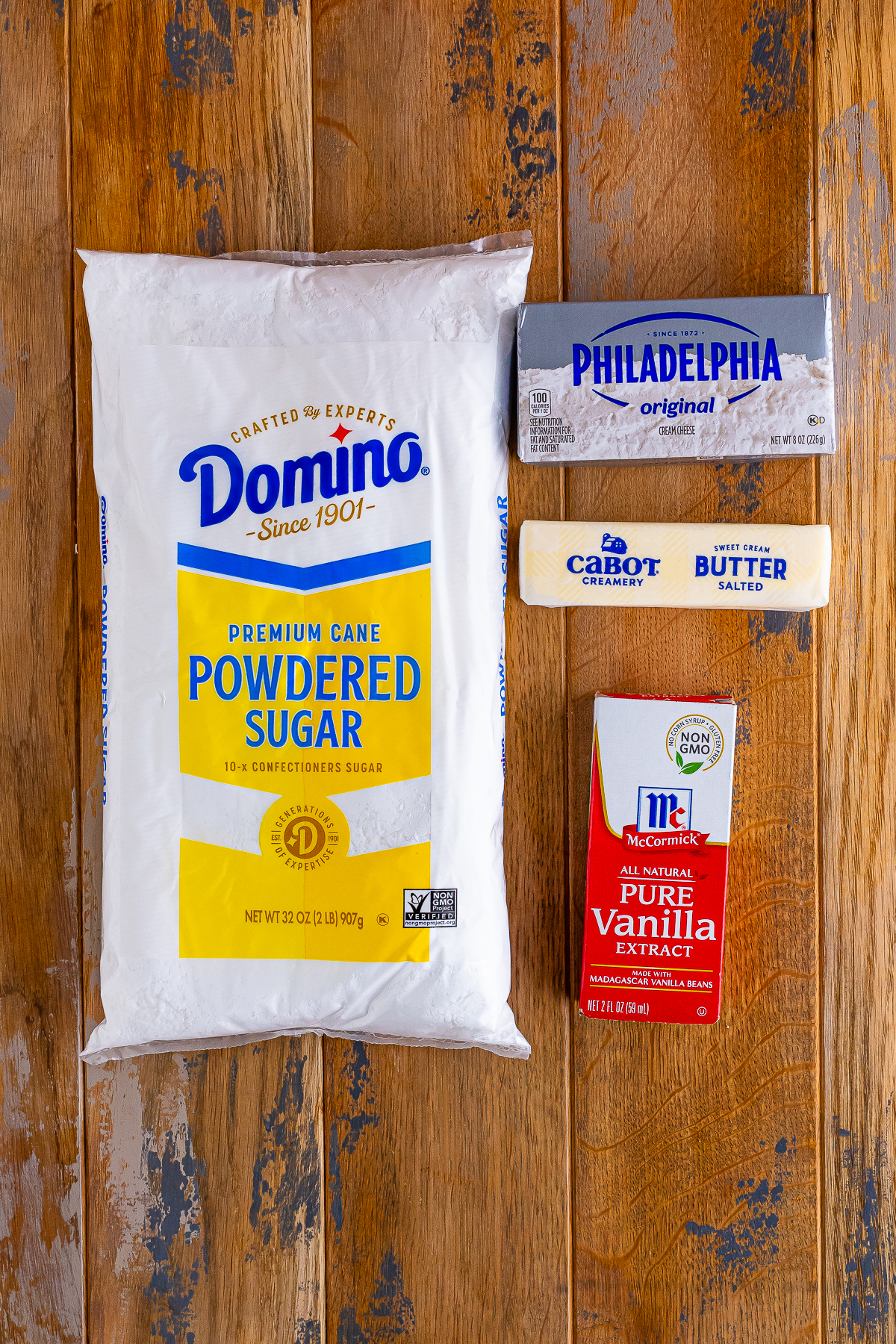 ingredients needed to make Cream Cheese Frosting