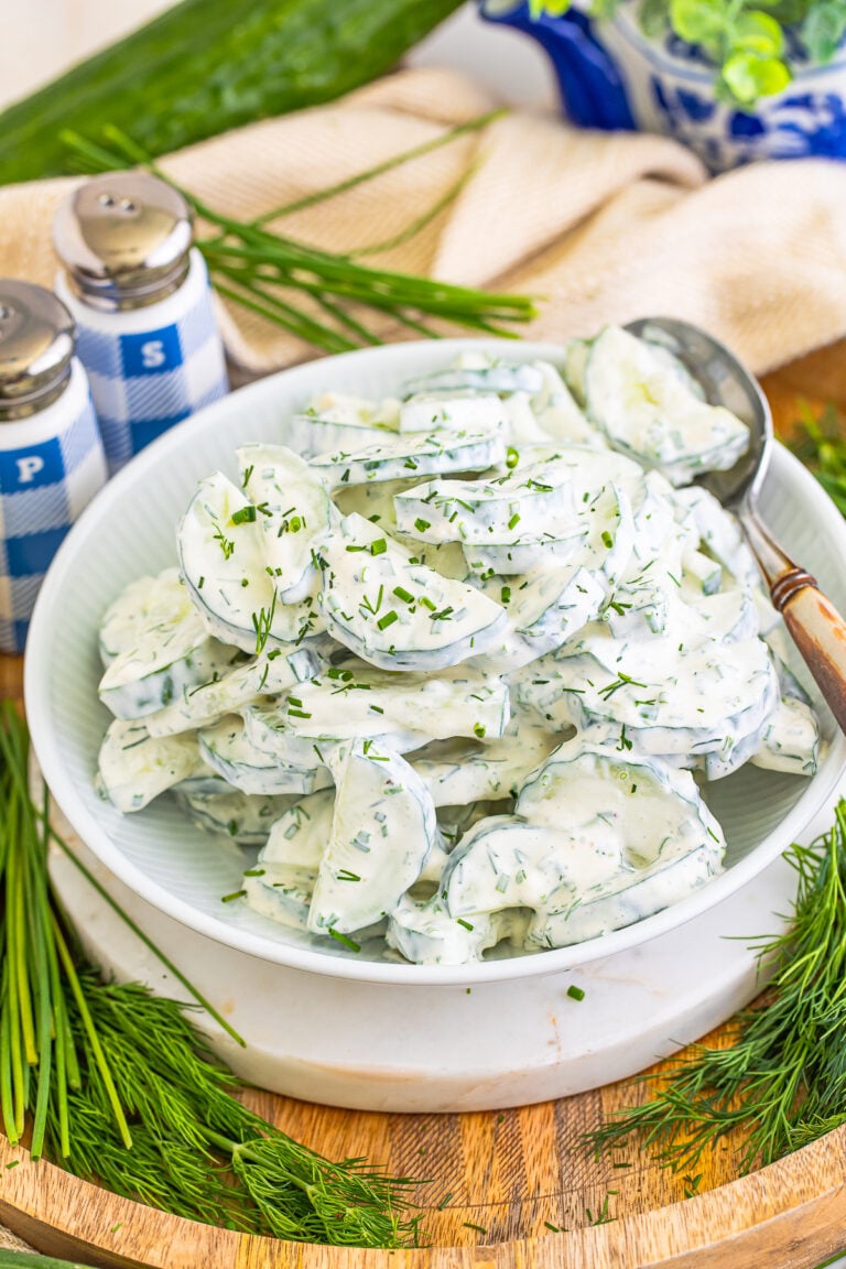 Creamy Cucumber Salad with Sour Cream