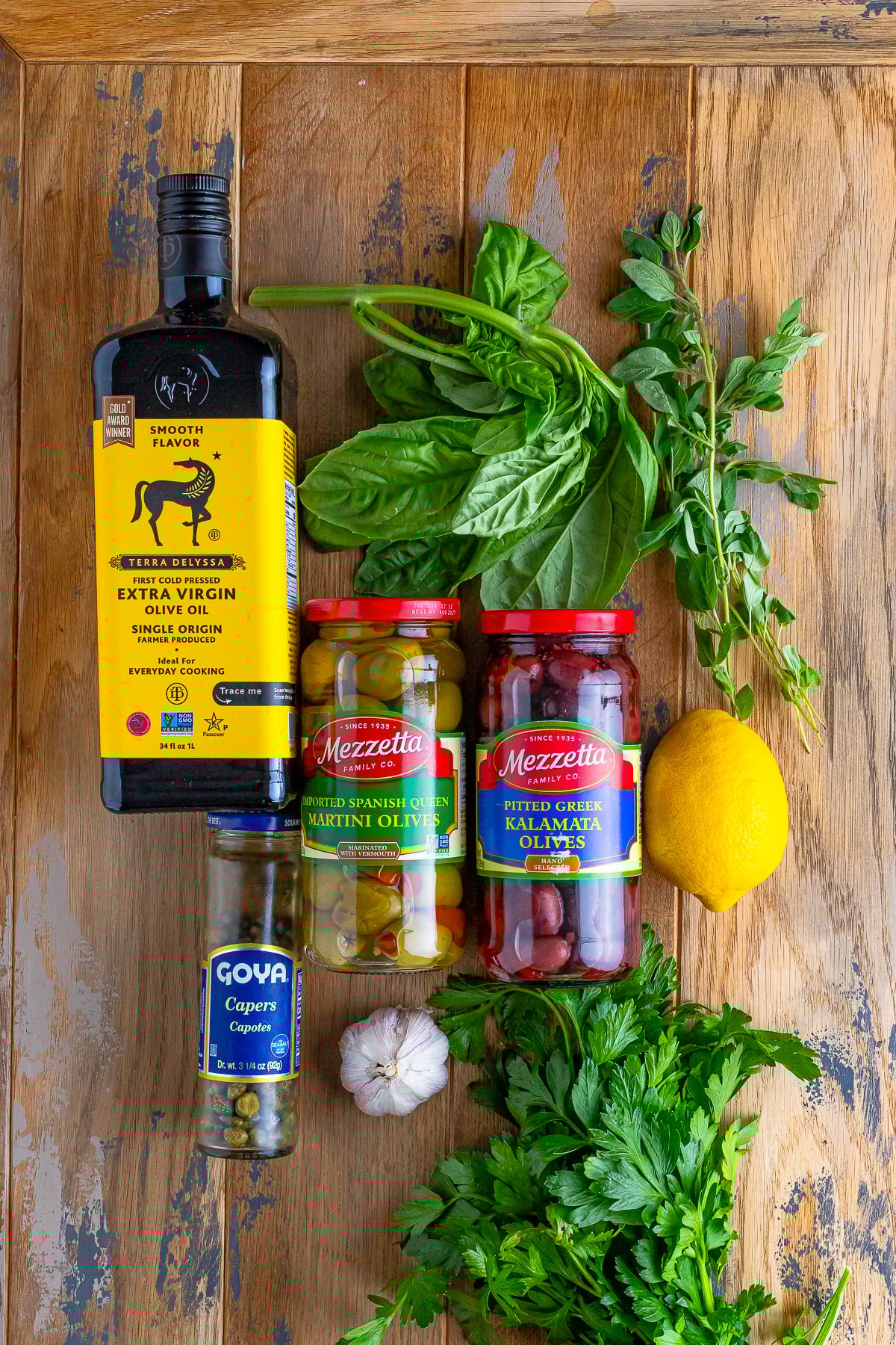 ingredients needed to make olive tapenade