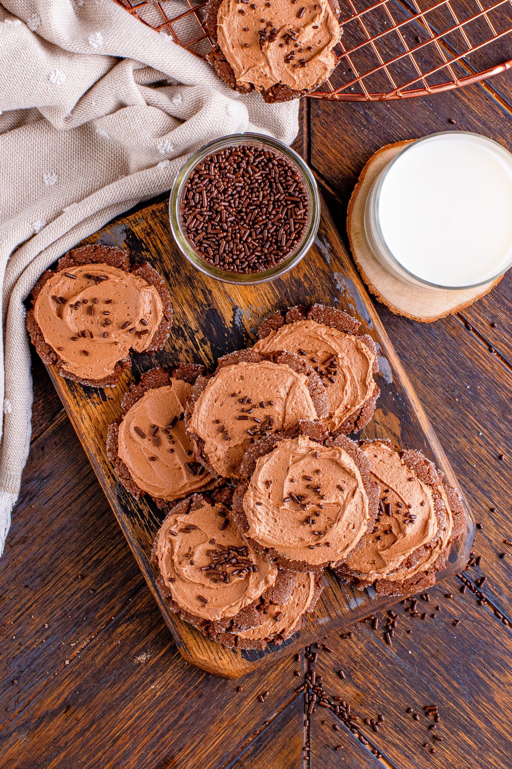 These chocolate sugar cookies are soft, chewy, and loaded with a deep chocolate flavor I can't get enough of.