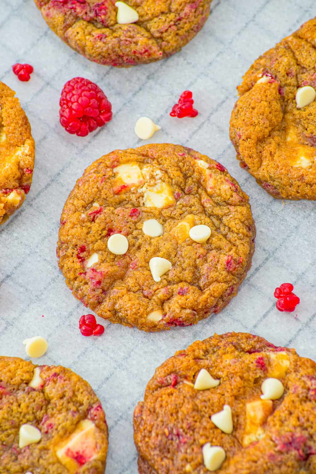 Soft White Chocolate Raspberry Cookies (Fresh Raspberries) - This Silly ...
