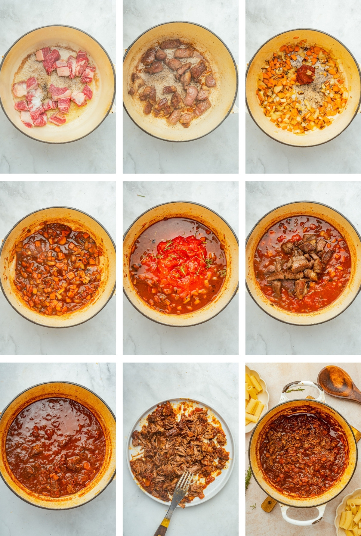 w dishes feel cozier than a pot of Beef Short Rib Ragu bubbling away on the stove.

This rich Italian meat sauce (it’s called ragu alla in some cookbooks) turns boneless beef short ribs, crushed tomatoes, and fresh herbs into the ultimate comfort food!