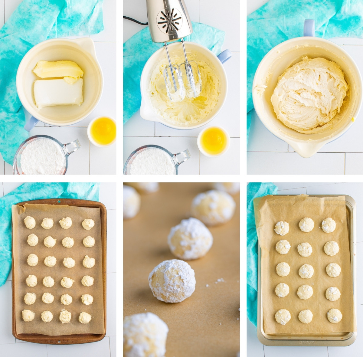 A picture of the steps to create the cookies.