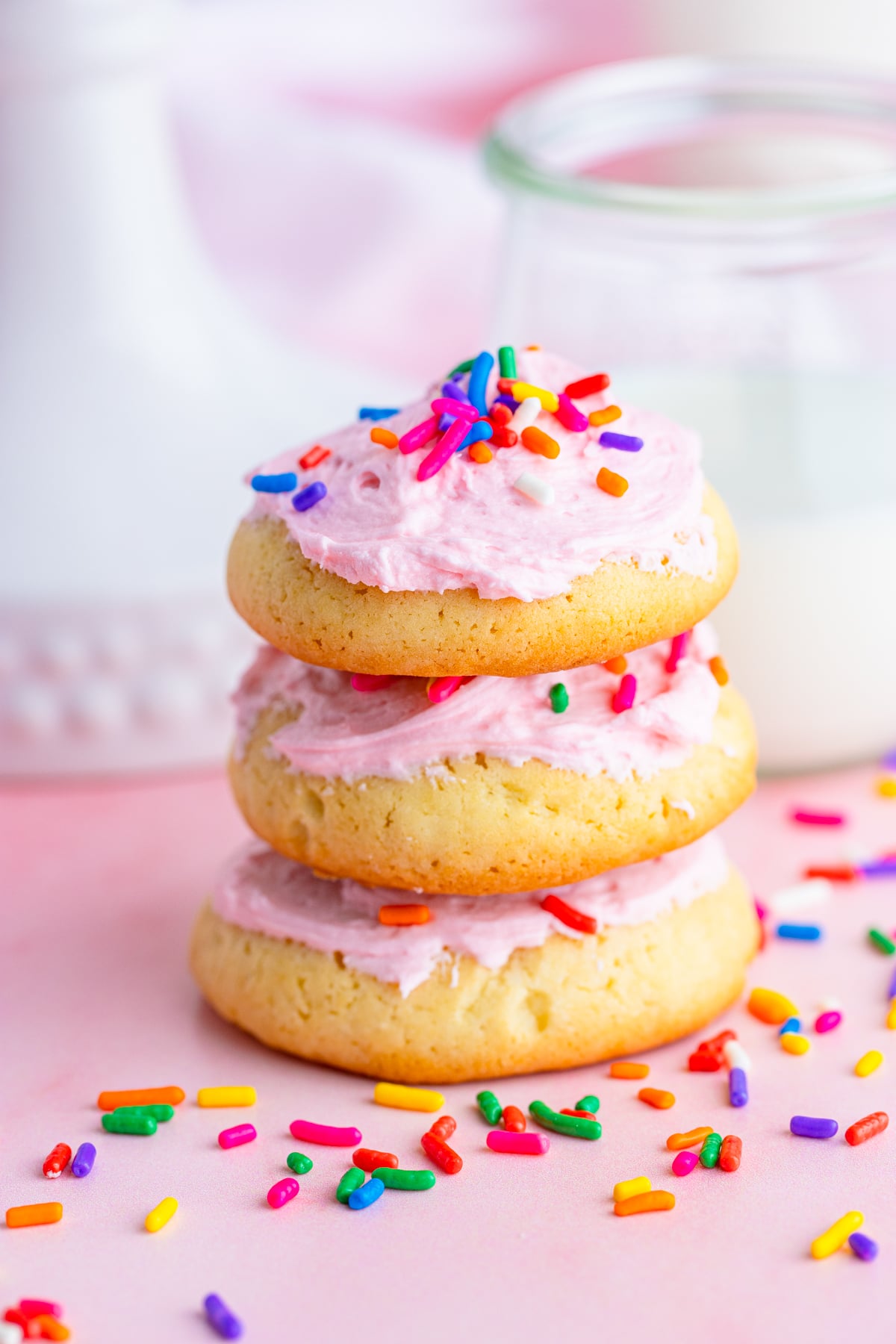 Another beautiful picture of the cookies stacked on top of each other.
