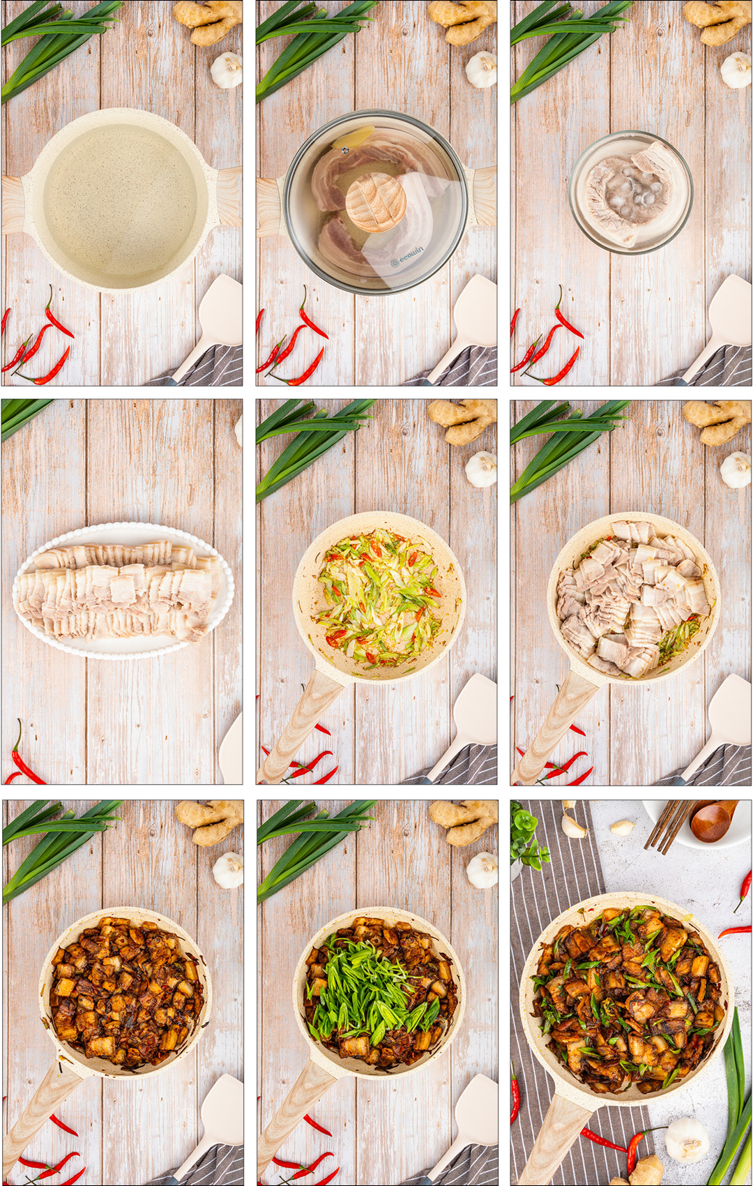 If you love bold flavors and quick dinners, Twice Cooked Pork might become your new best friend.

In China’s Sichuan Province, this dish is as famous as mapo tofu or red‑braised pork.

The Chinese name is hui guo rou, which means “returned‑to‑the‑wok pork.”

That’s because the pork belly really is Twice Cooked Pork, here: first it’s gently boiled, and then it’s hit with high heat in a sizzling stir fry!