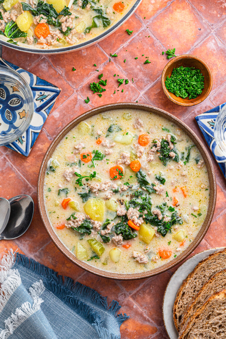 Kale Potato and Sausage Soup Ready in Forty Five Minutes