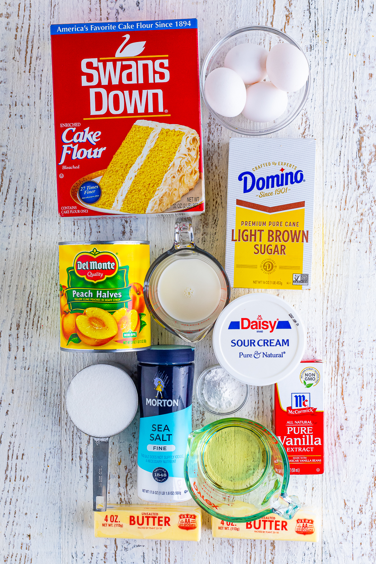 There’s nothing better on the warm days of peach season than a slice of Upside Down Cake with Peaches. 

Sweet peaches baked under buttery brown‑sugar syrup and flipped to shine on top of the cake!