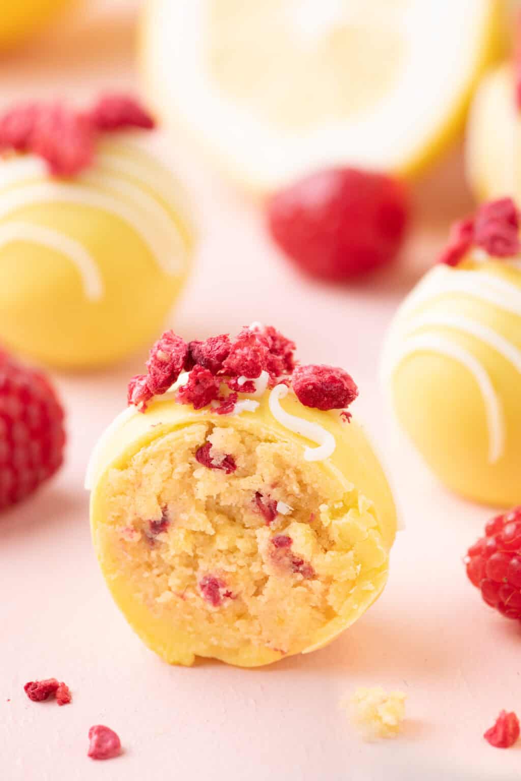 Lemon Raspberry Cake Balls: Sweet and Tangy Delight