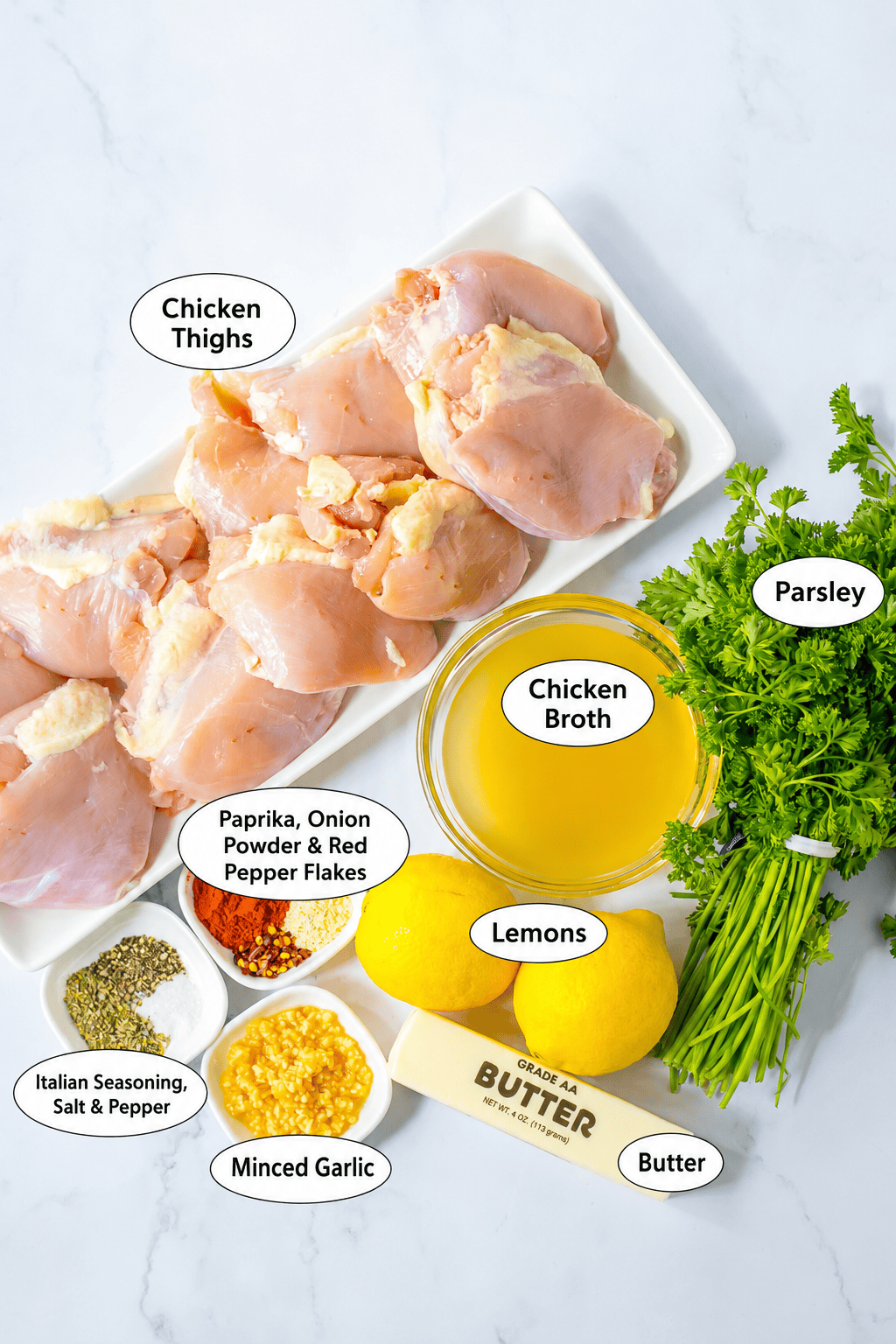 This is a picture of all the ingredients in high definition. They are all labled accordingly.