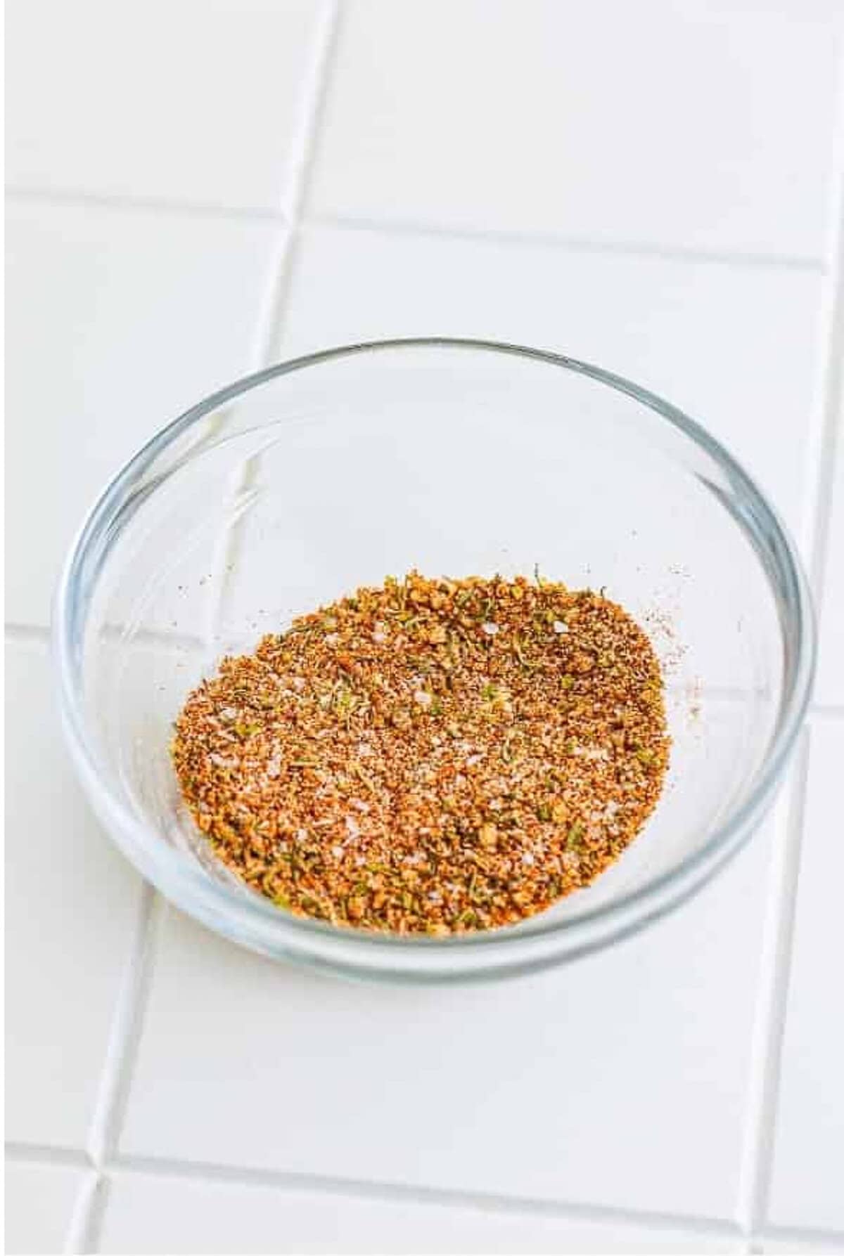 Mixing the spice blend in a small bowl for Mahi Mahi Recipe.
