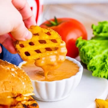 Copycat Chick-Fil-A Honey Roasted BBQ Sauce Recipe in a small dipping bowl with a glossy smoked-paprika-tinted finish, ready to serve as a creamy sweet-savory dipping sauce.