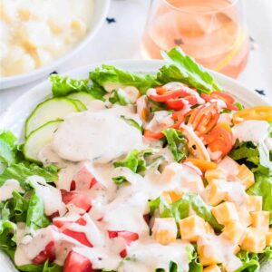 Creamy Garlic Dressing Recipe (Salad) - This Silly Girl's Kitchen