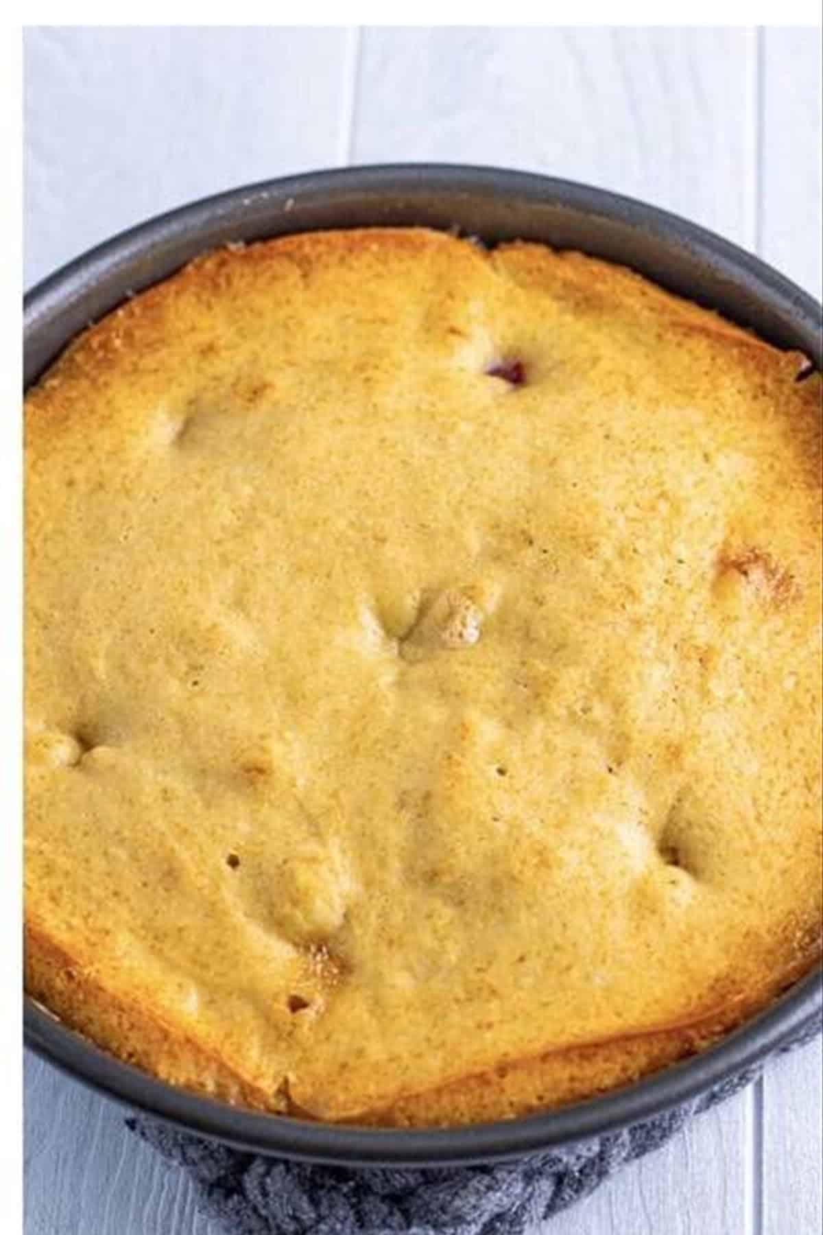 Pineapple Upside Down Cake layers cooling for 10 minutes in the cake pans on a wire rack.