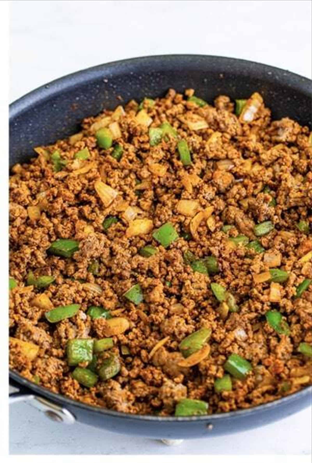 Seasoned ground beef cooked until fragrant for award winning chili.