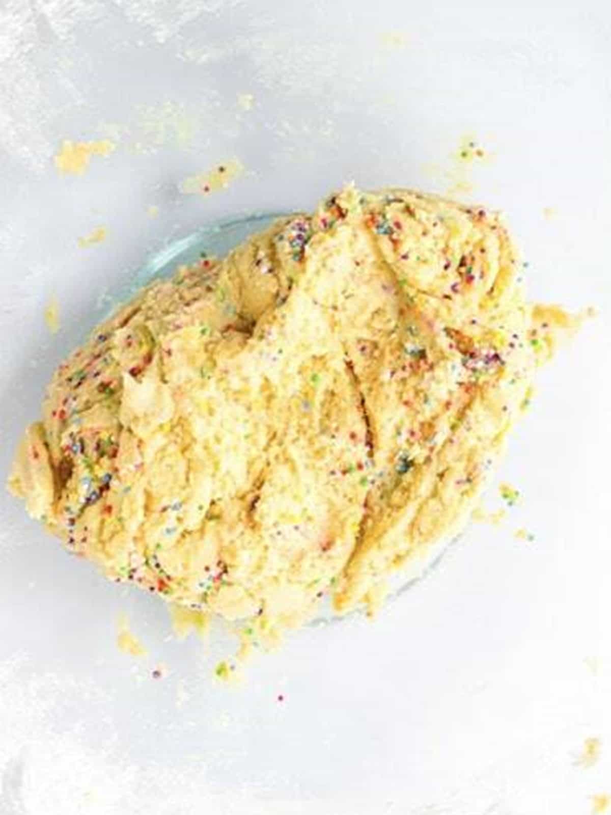 Crushed frosted animal crackers folded into the cookie dough.