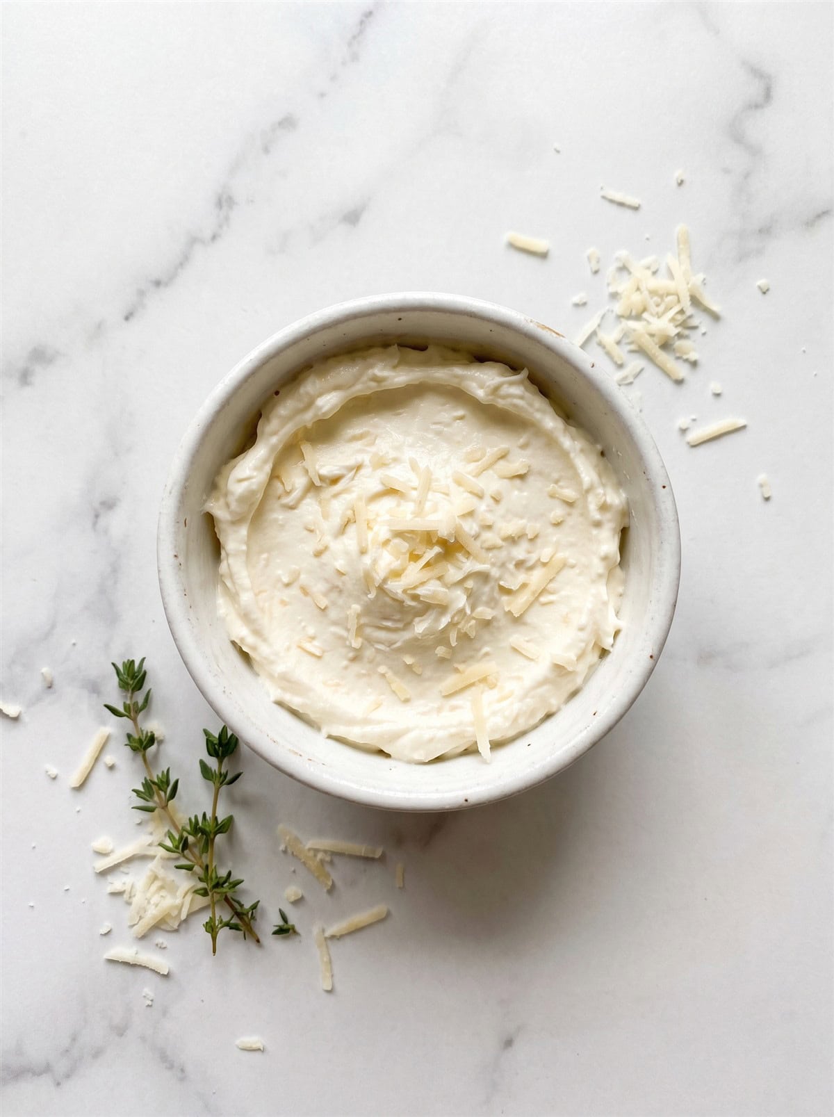 Whipped cream cheese and parmesan blended into a smooth creamy bruschetta base.