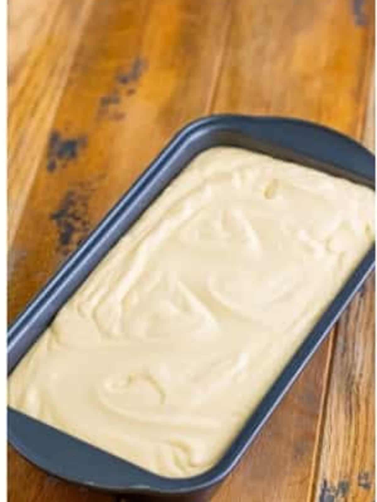 The remaining ice cream mixture poured on top.